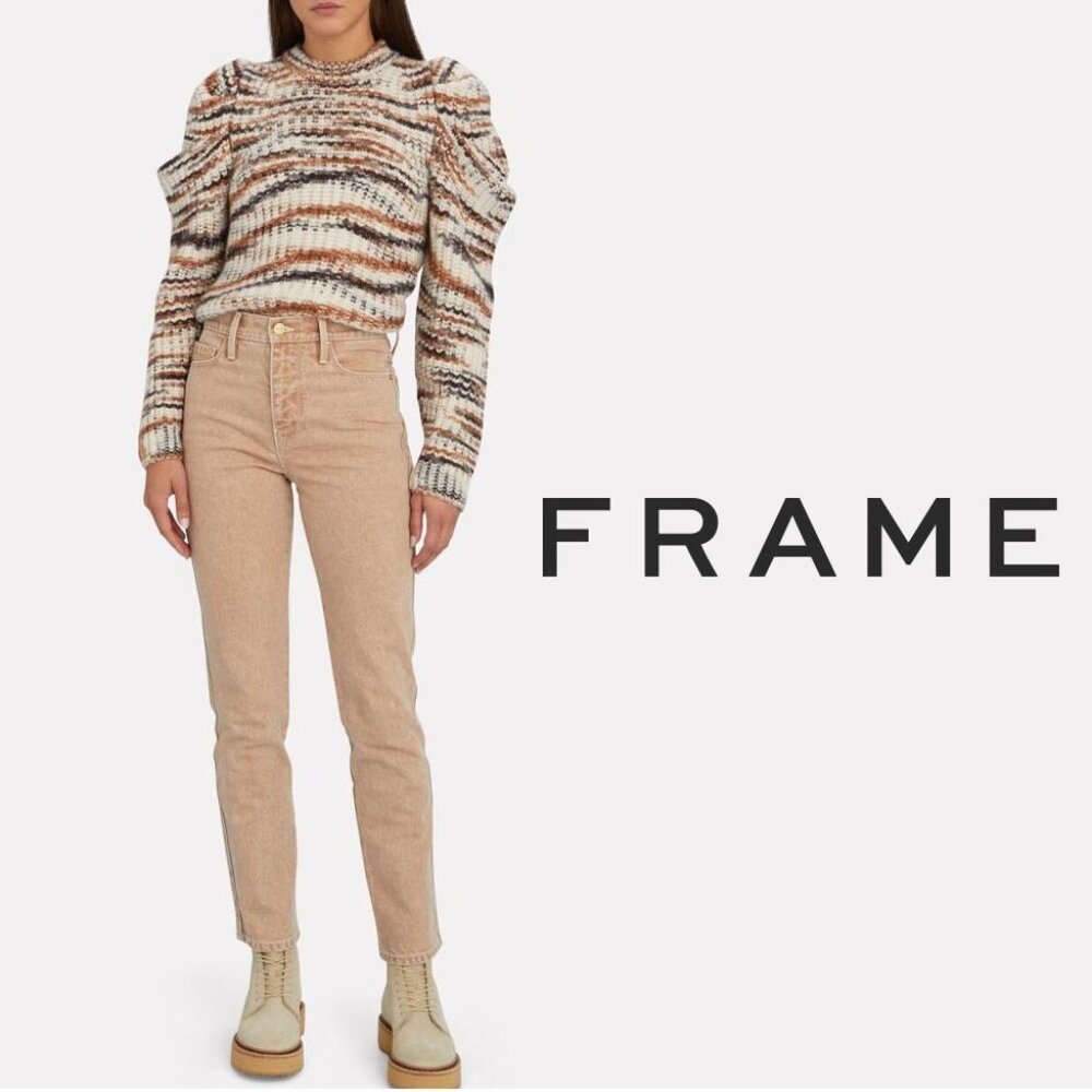 FRAME Le Sylvie Tan Slim Jeans 28 EUC